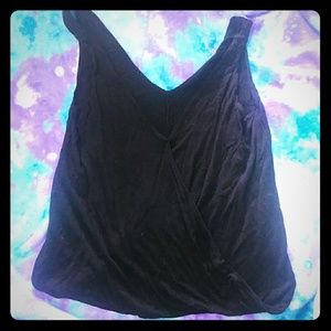 Black gathered Jolie tank top